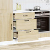 Mueble bajo de cocina Kalmar madera ingeniería de roble sonoma 3
