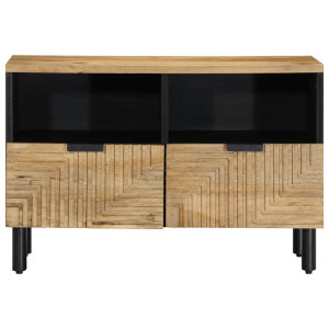Mueble de TV madera maciza mango marrón 70x33x46 cm H