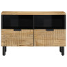 Mueble de TV madera maciza mango marrón 70x33x46 cm 2