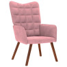 Sillón de relax de terciopelo rosa 2