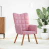 Sillón de relax de terciopelo rosa 3