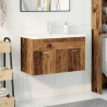 Mueble lavabo con lavabo integrado y grifo madera vieja 3