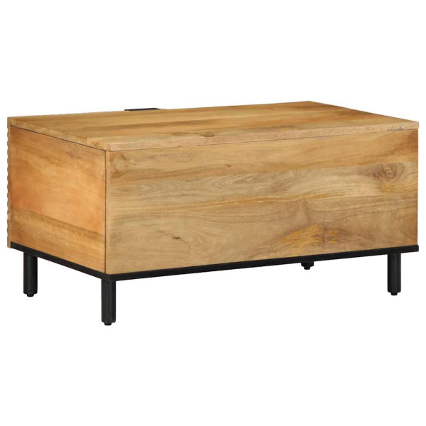 Mesa de centro marrón 80x50x40 cm madera maciza mango M 5