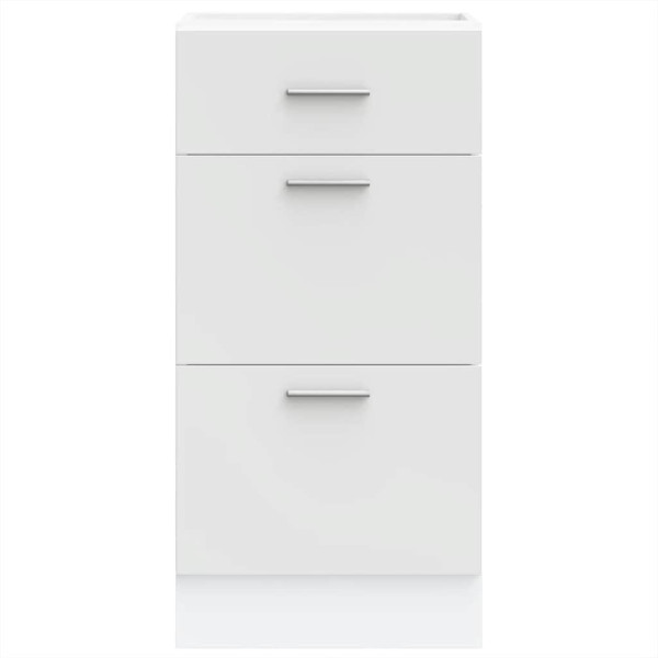 Armario bajo de madera de ingeniería blanco 40x46x81.5 cm M 4