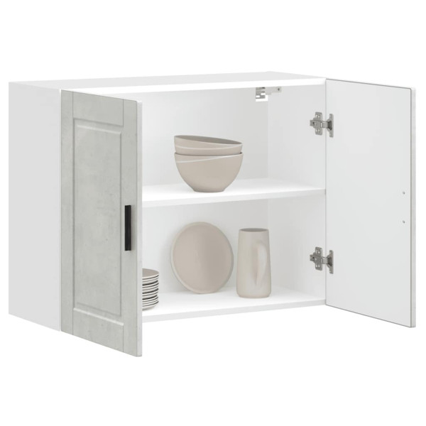 Armario de pared cocina Porto madera ingeniería gris hormigón D