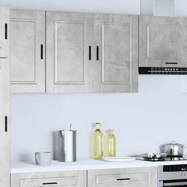 Armario de pared cocina Porto madera ingeniería gris hormigón M 3
