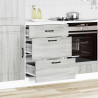 Mueble bajo de cocina Kalmar gris sonoma madera de ingeniería 3