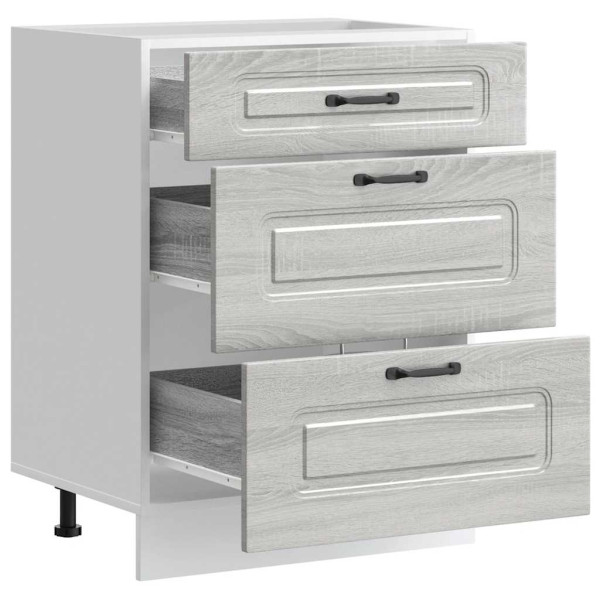 Mueble bajo de cocina Kalmar gris sonoma madera de ingeniería M 5