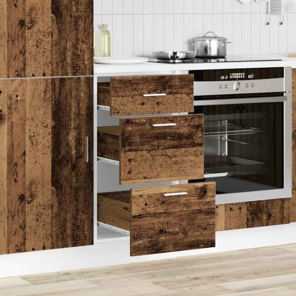 Armario bajo de madera de ingeniería madera vieja 40x46x81.5 cm M 3