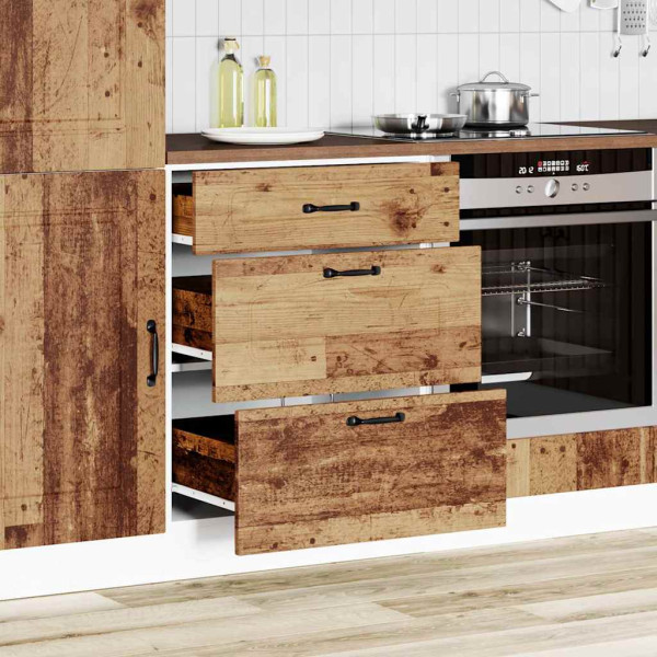 Mueble bajo de cocina Kalmar de madera antigua de ingeniería M 3