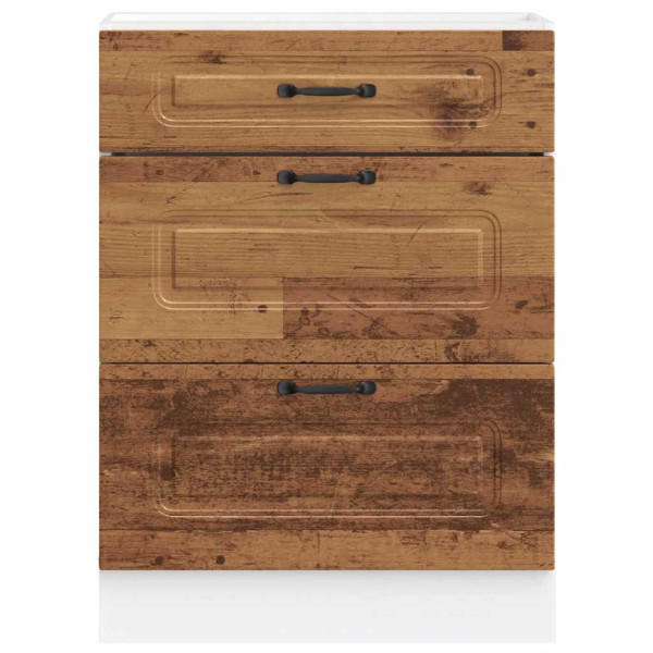 Mueble bajo de cocina Kalmar de madera antigua de ingeniería M 4