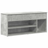 Banco zapatero madera de ingeniería gris hormigón 102x30.5x45cm 2