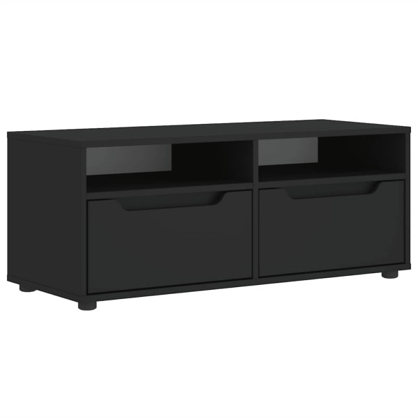 Mueble de TV VISNES negro 100x40x38 cm madera de ingeniería M 2