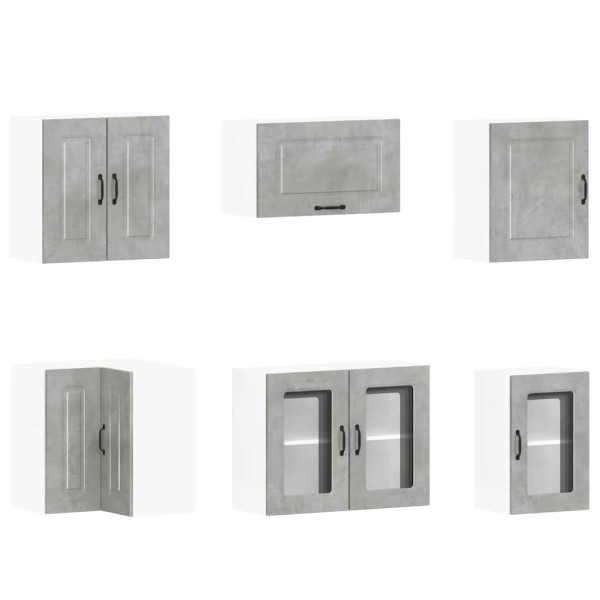 Mueble cocina Kalmar gris hormigón 11 pzas madera contrachapada M 5