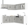 Mueble cocina Kalmar sonoma gris 11 pzas madera contrachapada 1
