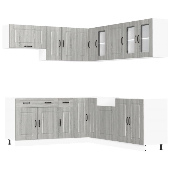 Mueble cocina Kalmar sonoma gris 11 pzas madera contrachapada M 2