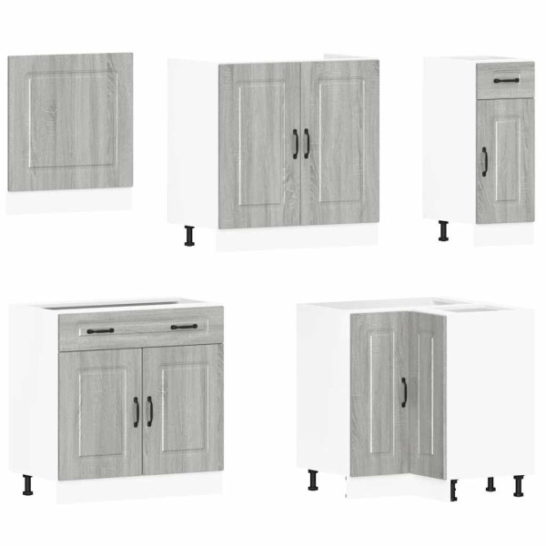 Mueble cocina Kalmar sonoma gris 11 pzas madera contrachapada M 4