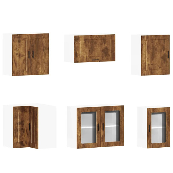 Mueble cocina Porto roble ahumado 11 pzas madera contrachapada M 5