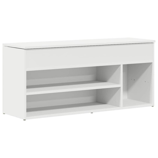 Banco sapateira 102x30.5x45 cm derivados de madeira branco M 2