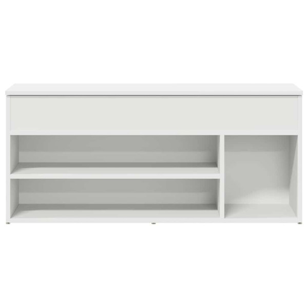 Banco sapateira 102x30.5x45 cm derivados de madeira branco M 4