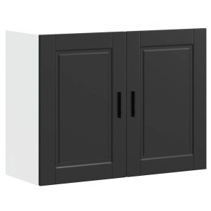 Mueble de pared de cocina Porto madera contrachapada negra H
