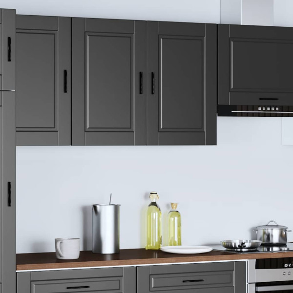 Mueble de pared de cocina Porto madera contrachapada negra M 3