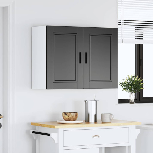 Mueble de pared de cocina Porto madera contrachapada negra M 4