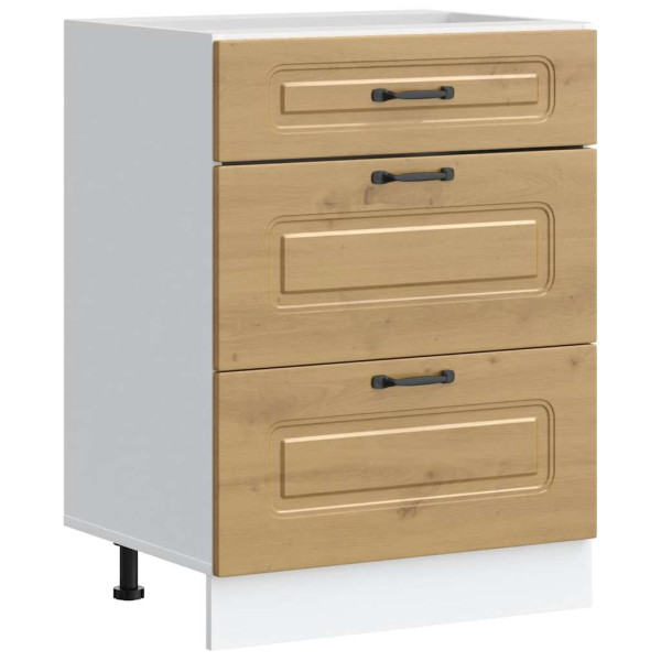 Mueble bajo de cocina Kalmar roble artesanal madera ingeniería M 2