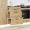 Mueble bajo de cocina Kalmar roble artesanal madera ingeniería 3