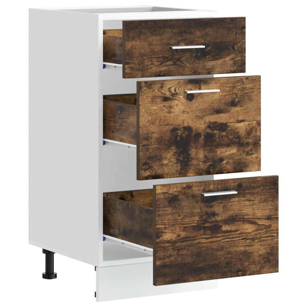 Armario bajo roble ahumado 40x46x81.5 cm madera de ingeniería M 5