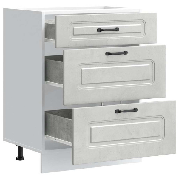 Mueble bajo de cocina Kalmar madera de ingeniería gris hormigón M 5