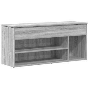 Banco zapatero madera de ingeniería gris sonoma 102x30.5x45 cm H