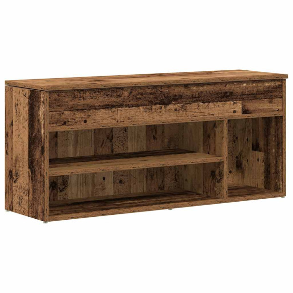 Banco zapatero madera ingeniería madera vieja 102x30.5x45 cm M 2