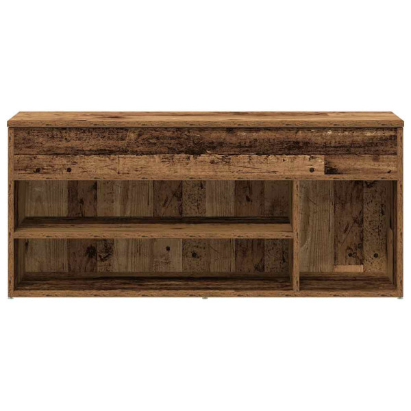 Banco zapatero madera ingeniería madera vieja 102x30.5x45 cm M 4