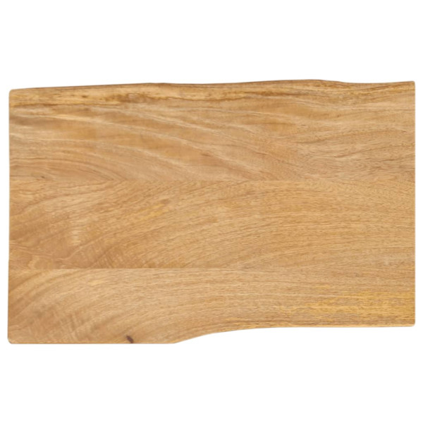 Tablero de mesa borde natural madera maciza mango 50x40x2.5 cm D
