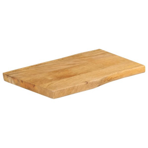 Tablero de mesa borde natural madera maciza mango 50x40x2.5 cm H