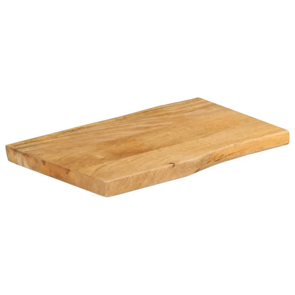 Tablero de mesa borde natural madera maciza mango 50x40x2.5 cm M 2