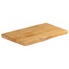 Tablero de mesa borde natural madera maciza mango 50x40x2.5 cm 2