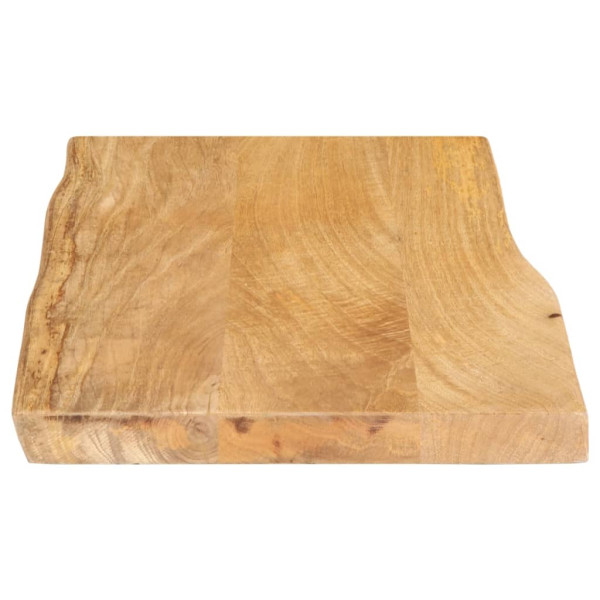 Tablero de mesa borde natural madera maciza mango 50x40x2.5 cm M 4
