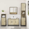 Set de muebles de baño 3 pzas madera contrachapada roble Sonoma 3