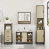 Set de muebles de baño 3 pzas madera contrachapada roble Sonoma 3