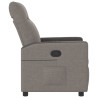 Sillón reclinable de tela gris taupe 4