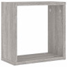 Estantes cubo de pared 4 unidades gris sonoma 30x15x30 cm 5