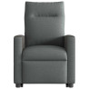 Sillón de masaje eléctrico reclinable elevable tela gris oscuro 5