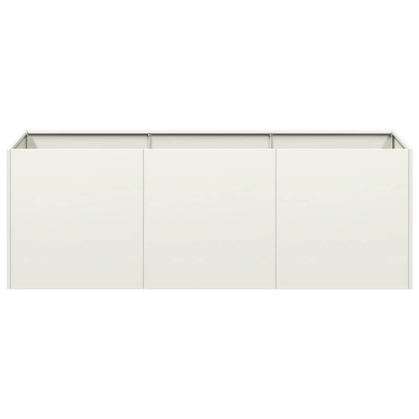 Jardinera de acero laminado en frío blanco 120x40x40 cm M 4