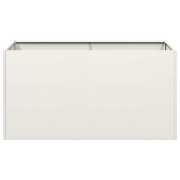 Vaso floreira 80x40x40 cm aço laminado a frio branco M 4