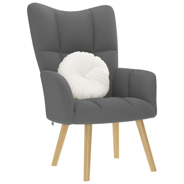 Sillón de relax de tela gris oscuro D