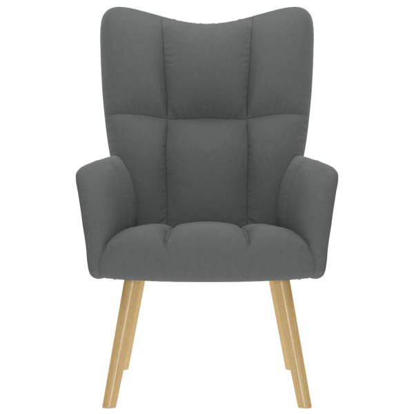 Sillón de relax de tela gris oscuro M 4