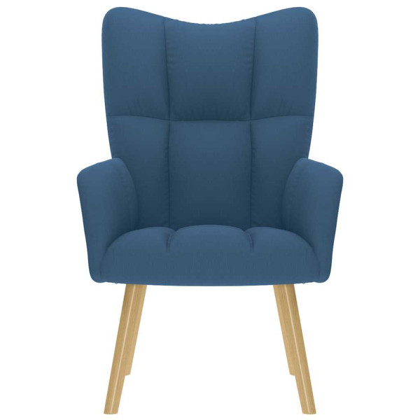 Sillón de relax de tela azul M 4