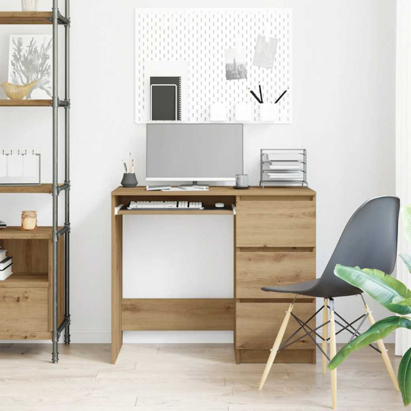 Secretária 90x45x76 cm madeira processada carvalho artesanal M 4